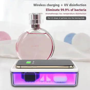 

Wireless Charging Function Sterilization Box UVC Sterilizer Disinfection Storage Box Mask Mobile Phone Bedroom Office