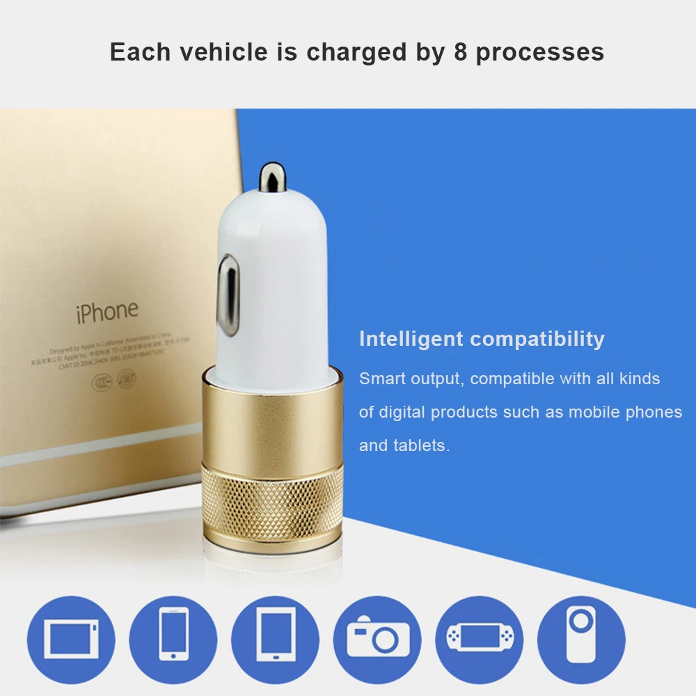 Быстрое зарядное устройство USB Автомобильное для Apple IPhone IPad IPod/samsung Galaxy быстрое PD