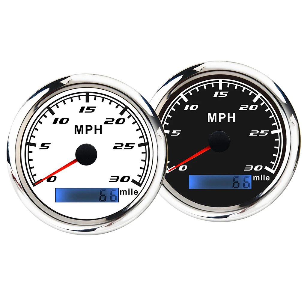 30MPH 85mm Boat GPS Speedometer Gauge Marine Tachometer For  Boat Yacht Speedboat Etc LED Backlight IP67 Boat Accessories Marine