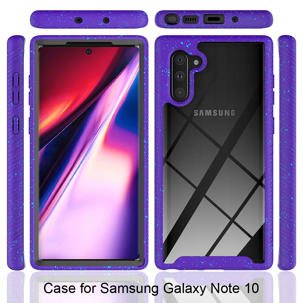 Для samsung Note 10 Note 10 Plus двухслойный чехол TPU бампер+ PC гибридная Защитная Броня чехол Note10 Note 10+ чехол противоударный