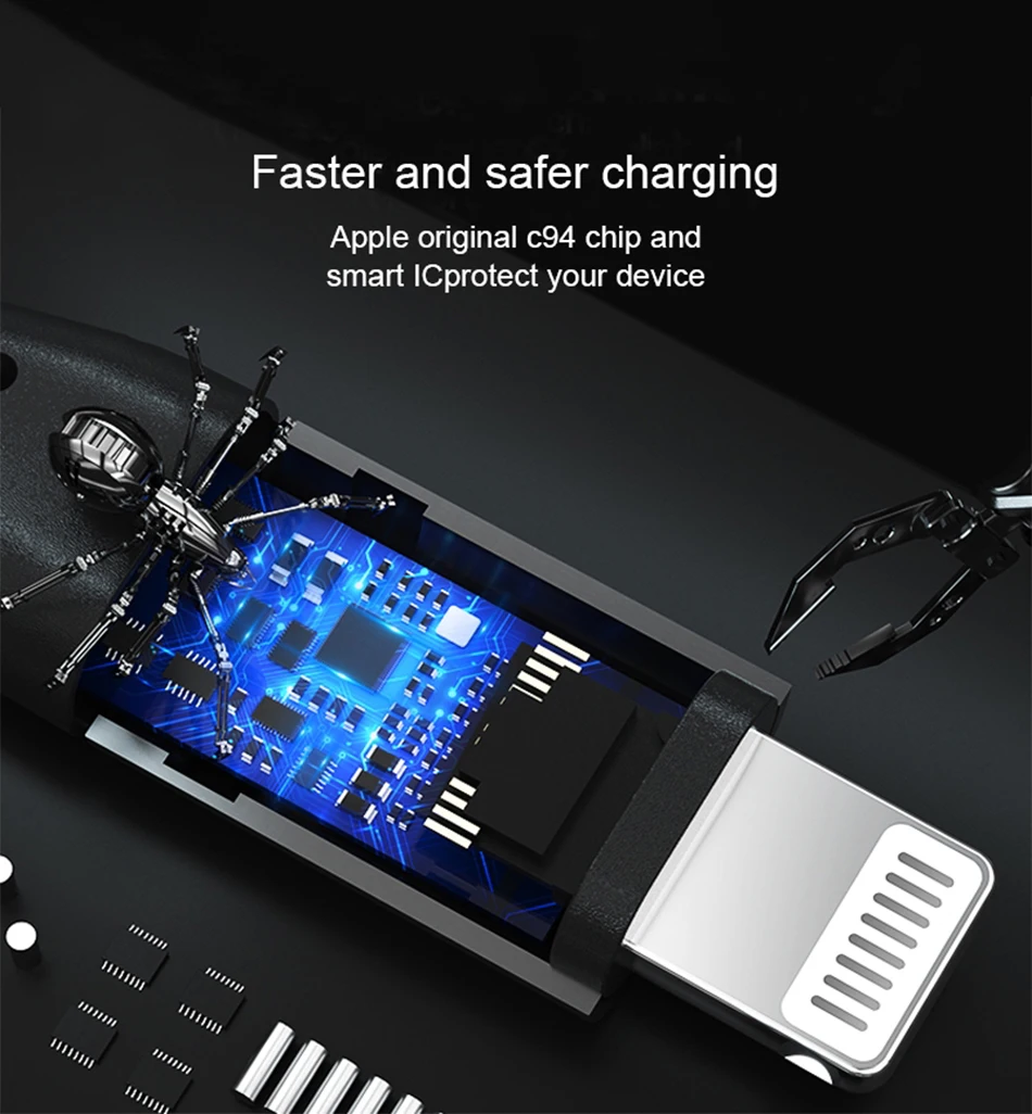 Benks M11 MFi PD Fast Charging Cable For iPhone XS 11 Pro MAX X XR 8 Plus Type USB C to Lightning Phone Cable Nylon Charger Cord (3)