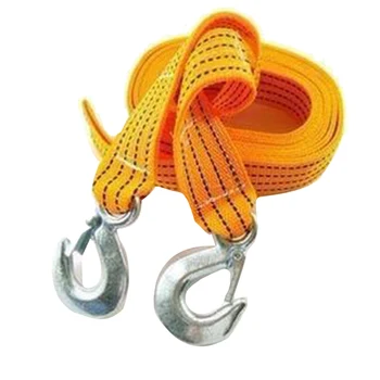 

3 Tons Truck Towing Rope Emergency Nylon With Hooks High Strength Reduce Vibration Car Road Durable Fluorescent Practical