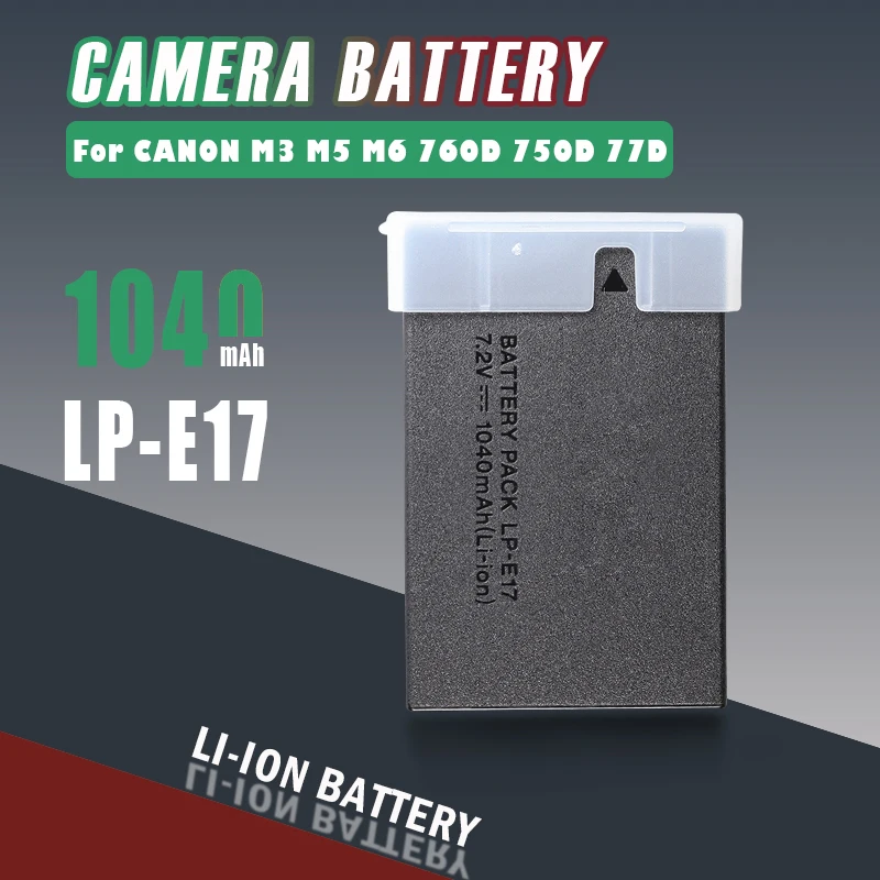 7 2 V 1040 мА/ч LP-E17 LP E17 LPE17 Перезаряжаемые Li-Ion Батарея для цифровой однообъективной