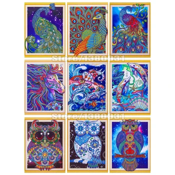

Shaped diamond DIY diamond painting mosaic animal dolphin needlework diamond embroidery horse handicraft 40x50CM LP078