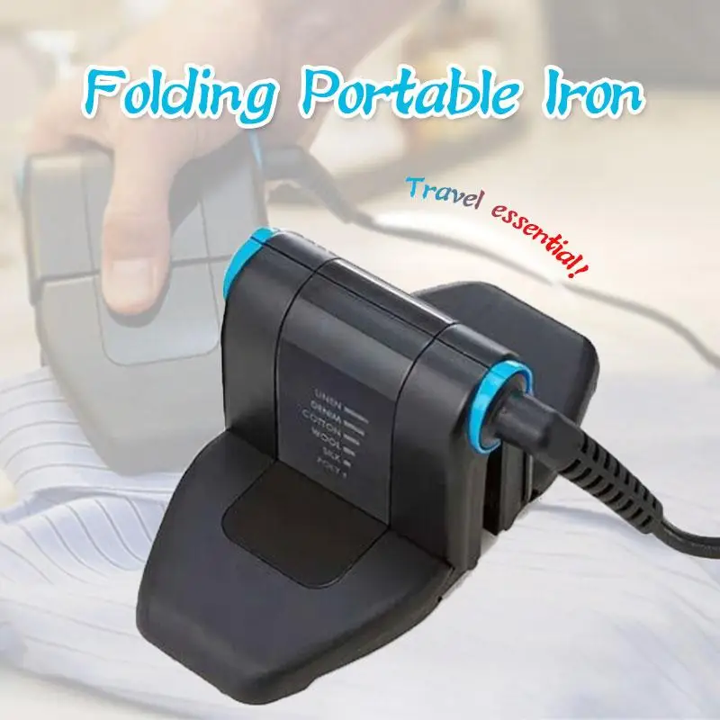 Folding Portable Iron Compact Touchup & Perfect Foldable Travel Iron for Collar 