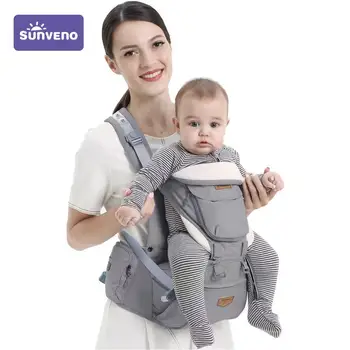 Sunveno Ergonomic Baby Carrier Baby Kangaroo Child Hip Seat Tool Baby Holder Sling Wrap Backpacks Baby Travel Activity Gear 1