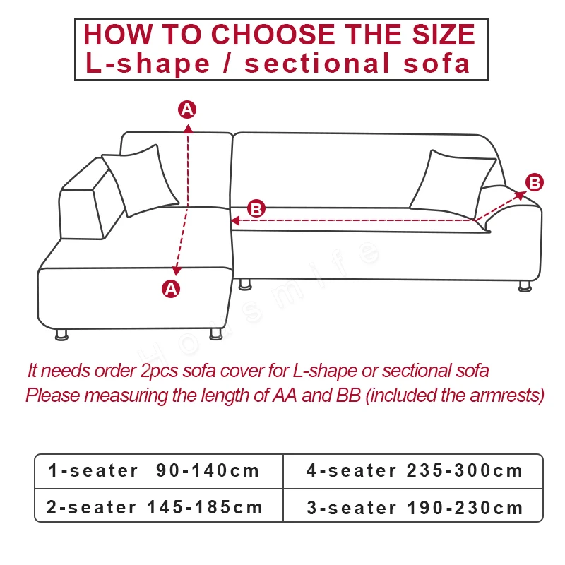 Тянущийся l-образный чехол для дивана для гостиной эластичный секционный чехол для дивана угловой шезлонг чехол для дивана 2 шт/1 шт