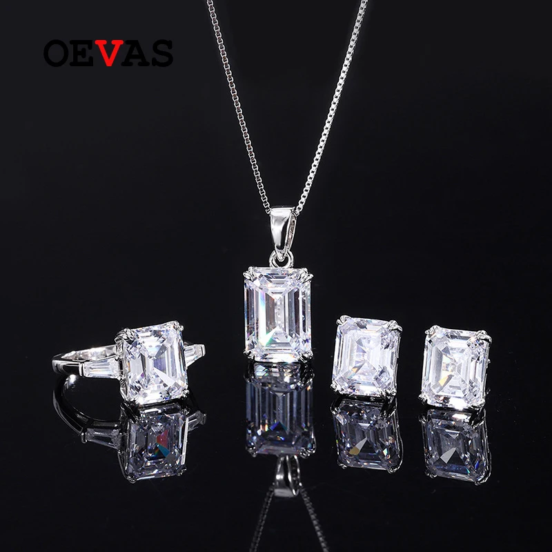 925 Sterling Silver Radiant Cut High 