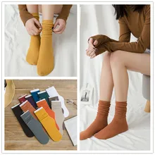 10Pairs Thin section socks woman Japanese piles of colored velvet women long tube socks wholesale