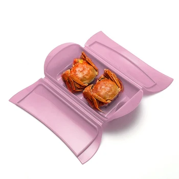 

Home Kitchen Soft Silicone Cooking With Handle Steam Case Cookware Seafood Easy Clean Heat Resistant With Lid Solid Bowl