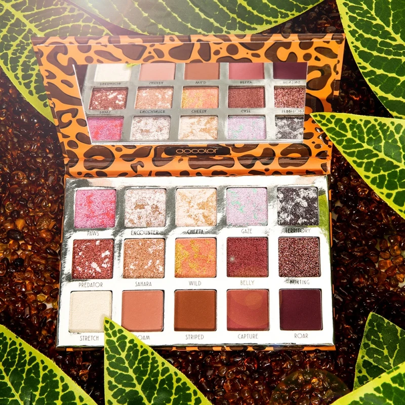 

Docolor 15-color Leopard Eye Shadow Palette Waterproof Smudge-proof Colorfast Shimmer Matte Eye Shadow