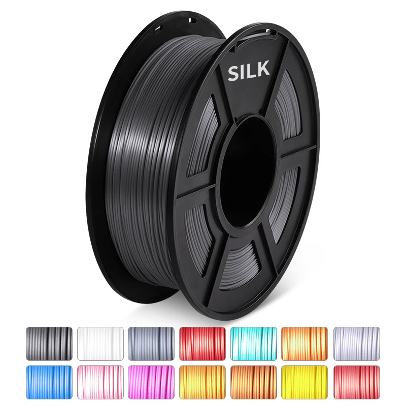 SILK 3D Printer Filament 1KG 1.75MM Suitable For All Types Of FDM3D Printers SILK Texture 3D Printing Materials BELIVEER 3D sunlu pla 3D Printing Materials