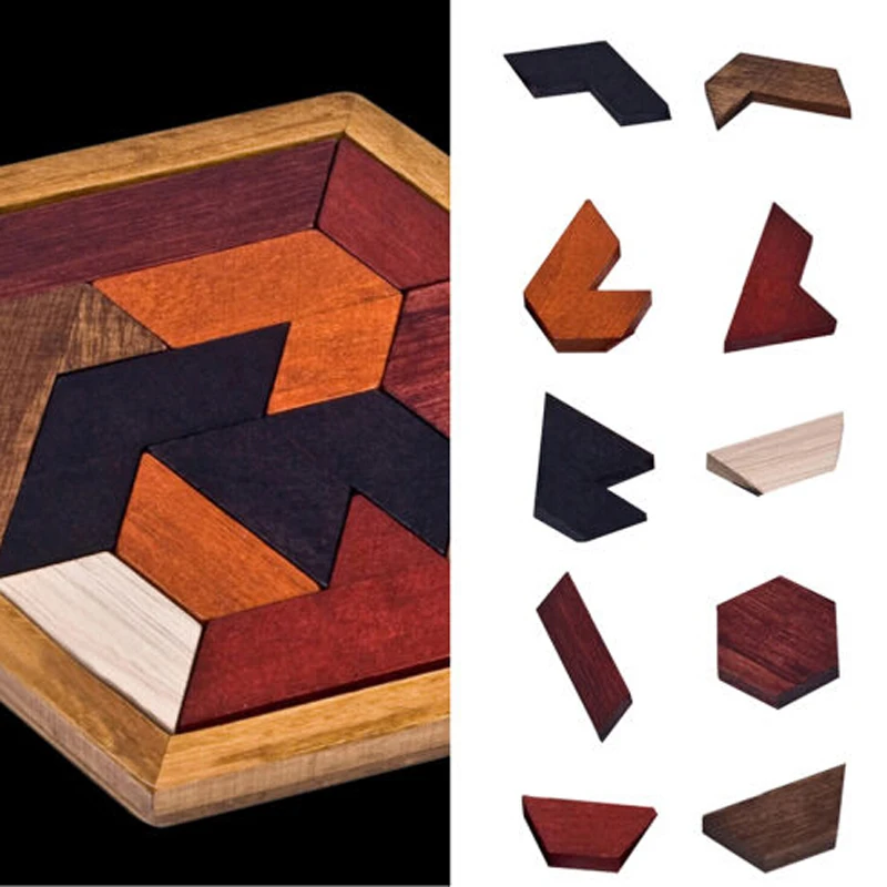 Детские деревянные игрушки-паззлы Tangram/Jigsaw Board деревянные геометрические формы образовательные головоломки для детей игрушки