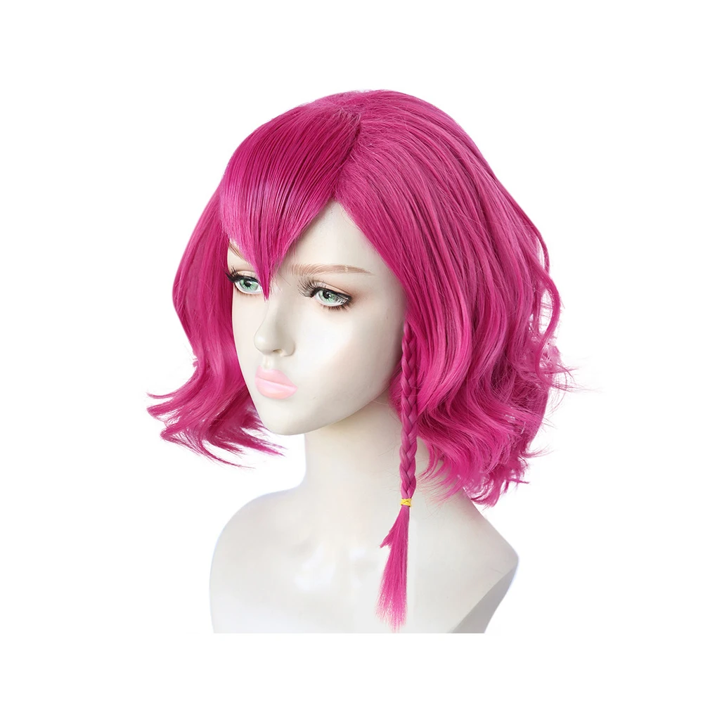 best halloween costumes Anime Danganronpa V3 Kazuichi Souda Cosplay hairwear Style Short Shocking Pink Wig+Wig Cap cosplay
