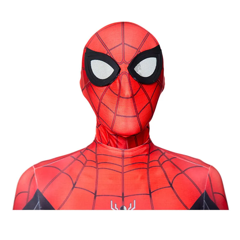 «Человек-паук»; далеко от дома взрослые дети Хэллоуин 3D объектив с изображением Человека-паука, зентай, костюм, Косплэй боди костюм