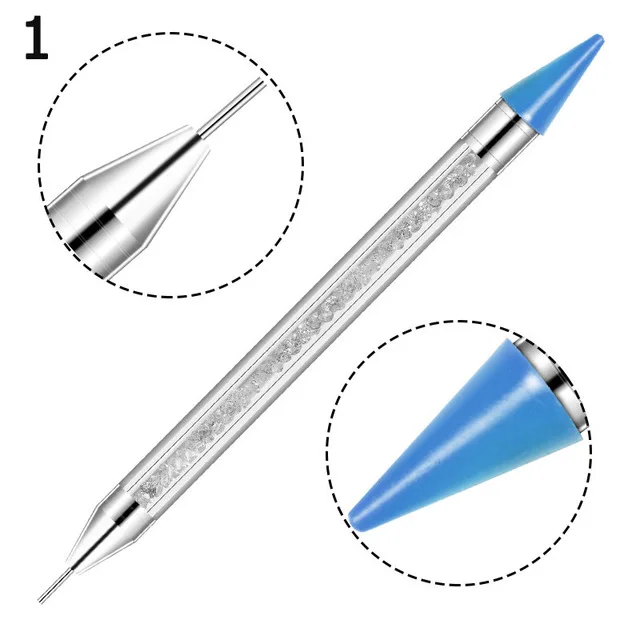 CYSHMILY новые раскрашивающиеся ручки, гвоздики со стразами, восковые карандаши, хрустальные бусины, деревянная ручка, инструмент для дизайна ногтей - Цвет: 1