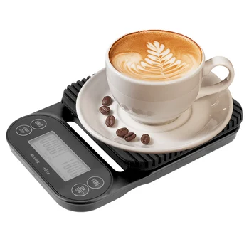 

3kg/0.1g Electronic Digital LCD Coffee Scale with Timer High Precision Weighing Band Timing Barista Tools Kitchen Food Scale