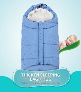 

0-12M Baby Stroller Winter Wrap Baby Windproof Sleeping Bag Stroller Sleep Sacks Sleep Sacks Newborn Foot Cover Baby Products