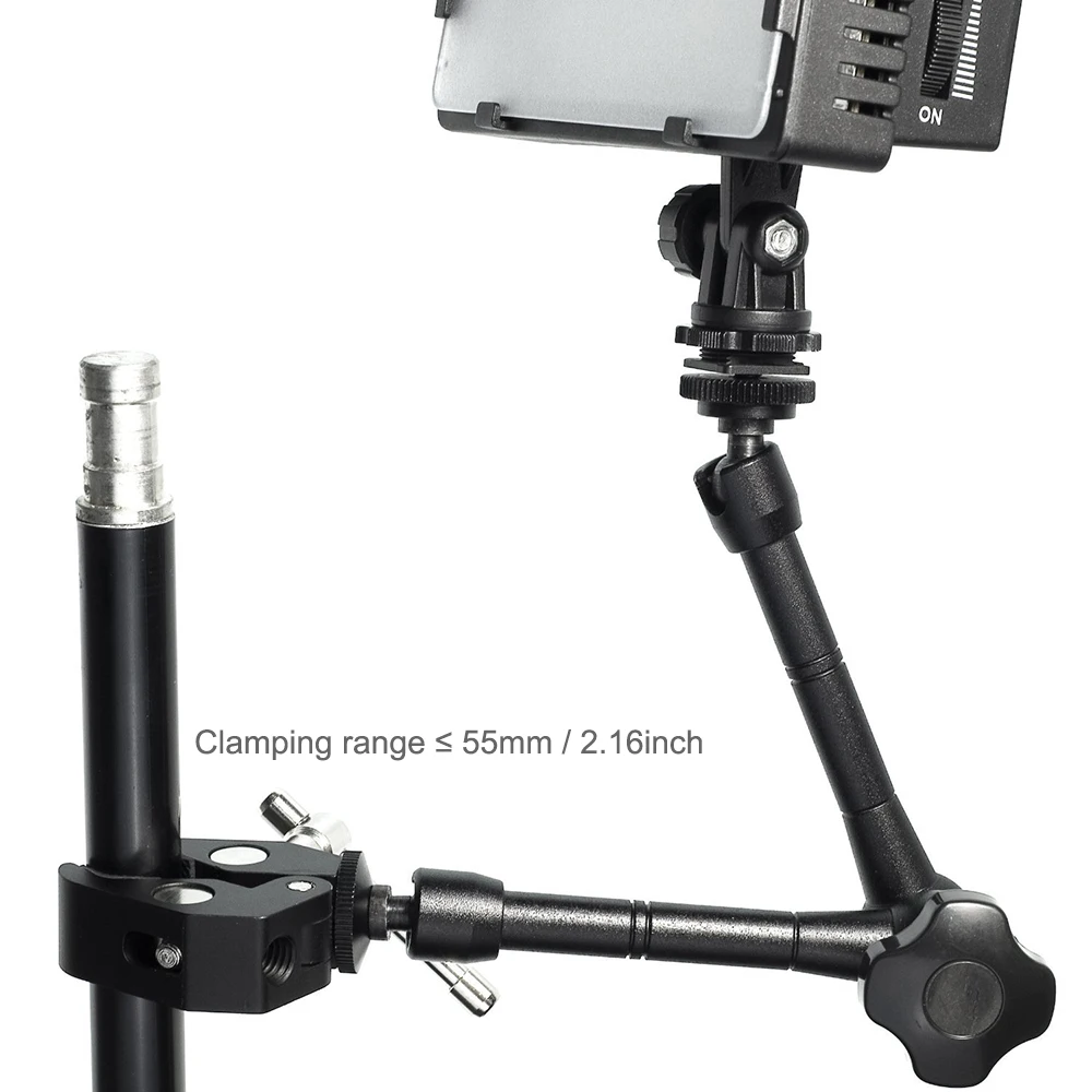 Camera Magic Arm 11 Inch Metal Adjustable Articulating Magic Arm Super Clamp For Flash LCD Monitor LED Video Light SLR DSLR Camera Accessories