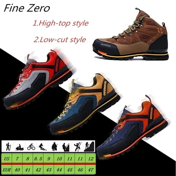 

Autumn Large Size 47 Outdoor Shoes High-top Wear-resistant Hiking Shoes Non-slip Sports Trekking Shoes Men's Shock Absorption