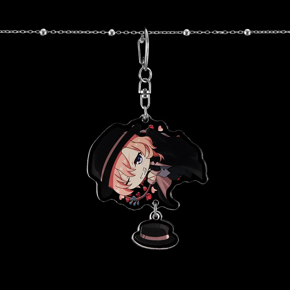 Anime Bungou Stray Dogs Keychain Rubber Strap Tsumamarekko Dazai Atsushi Ranpo Akutagawa Chuya - Цвет: KEY4525H02