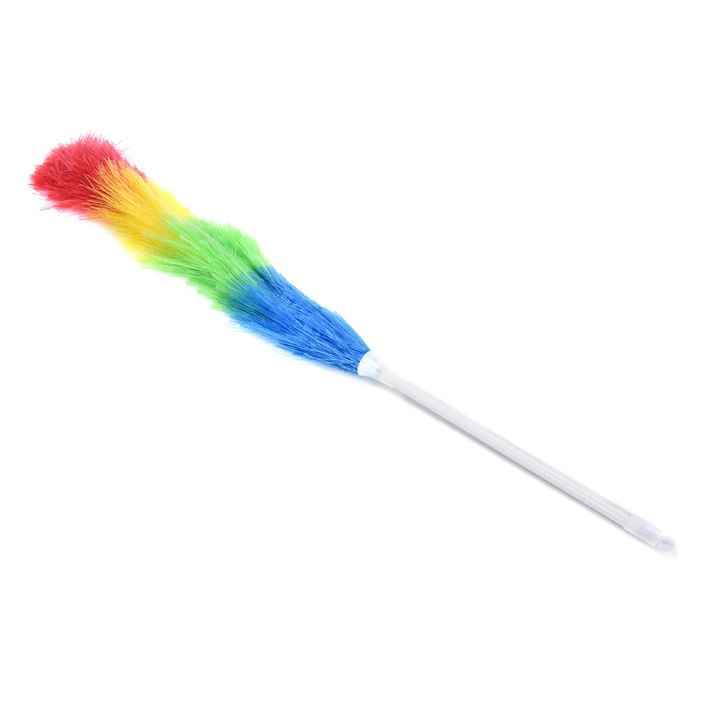 New 1pc Long Soft Magic Feather Duster Household Colorful Cleaning Dust Dusters for Cabinets Cosets Wardrobes