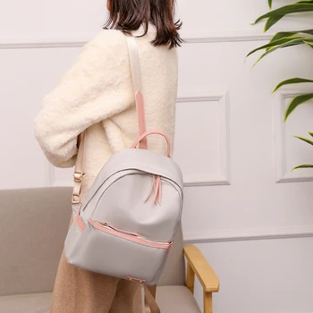 

2020 New Solid Color Fashion Women Handbag Oxford WomenBackpack School Girl Backpack Leisure Rucksack Fashion Designer Backpack