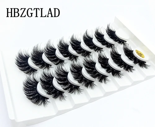 3D 밍크 속눈썹 대량 인조 드라마틱 볼륨 속눈썹, 위스피 천연 밍크 속눈썹 팩, 긴 도매 가짜 속눈썹, 5-8 쌍, 25mm 5
