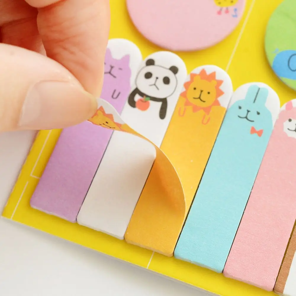 

2020 Korean Message Writing Note Mini Cartoon Animals Kawaii Memo Pad Paper Stickers Cute Sticky Notes DIY Scrapbooking Sticker
