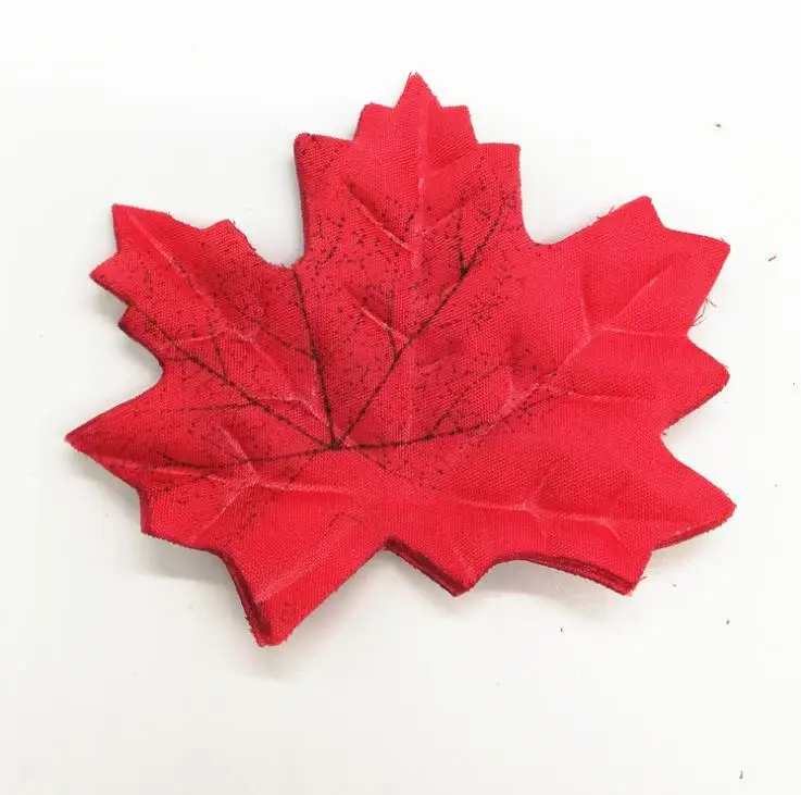 4 12 Colors Artificial Maple Leaf Simulation Decorative Silk Maple Leaves Fake Fall Leaves For Home Wedding Party Decor - Цвет: 4