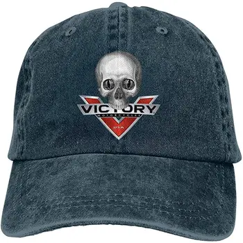 

TSDFCVictory Motorcycles Logo Men's and Women's Retro Cowboy Hat Adjustable Cowboy Hat Baseball Cap Navy