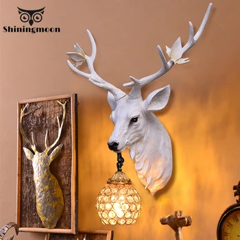 

Nordic Antler Wall Lamp Creative Wall Lamps Deer Lamp for Living Room Buckhorn Kitchen Home Decor Wall Sconce Lamp Vanity Light