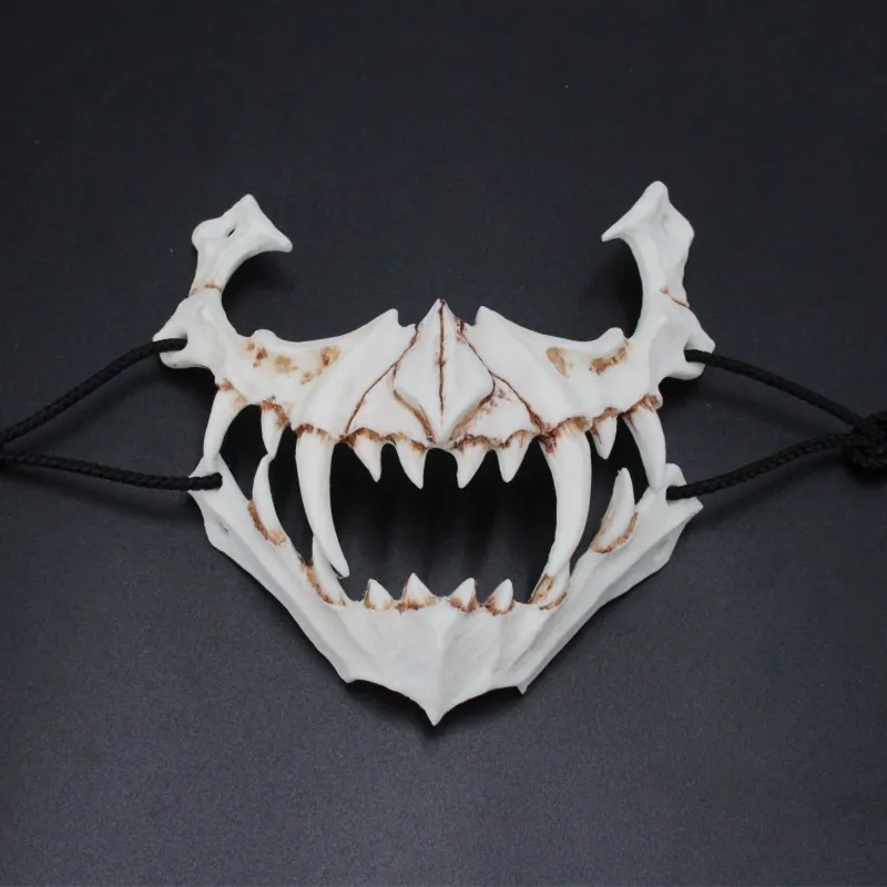 5 Style Japanese Dragon God Mask Eco-friendly Cosplay Props Unisex Halloween Animal Tiger Natural Resin Masks