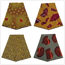 Настоящий голландский воск для ткани высокого качества африканская вощеная ткань принтом 6 ярдов для свадебного платья V