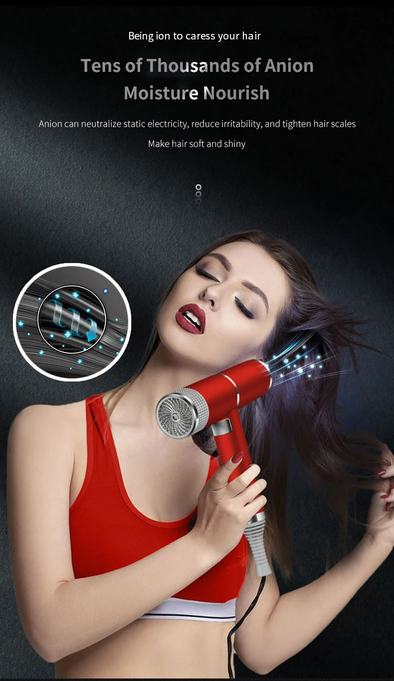 Description Picture 4 of itemProfessional Blower Anion Salon Hair Dryer 1200W Hot & Cold Wind Negative Ion Care Hair 3 Modes Low Noise Hair Dry Styling Tool