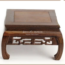 Tea Table Display-Rack Small Rosewood Rectangle Base-Vase Carving-Decoration Buddha Multi-Use