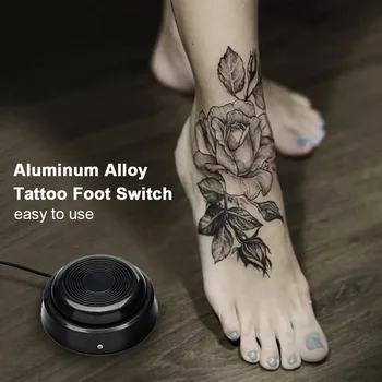 

Aluminum Alloy Tattoo Foot Pedal Switch for Tattoo Machine Power Supply 360 Degree Round Tattoo Tool