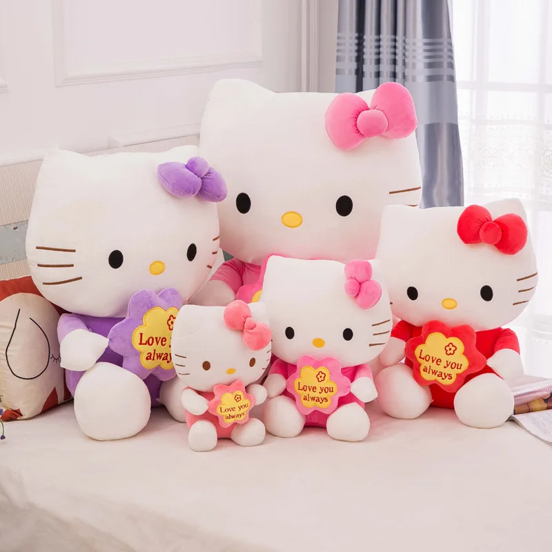 

Classic Hold Flower hello kitty Doll Cute Hello Kitty Cat Stuffed Toy