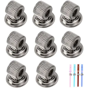 

8 Pack Stainless Steel netic Pen Holder Clips Fit Any Size Pens Push Pins for Refrigerator Whiteboard Erase Board