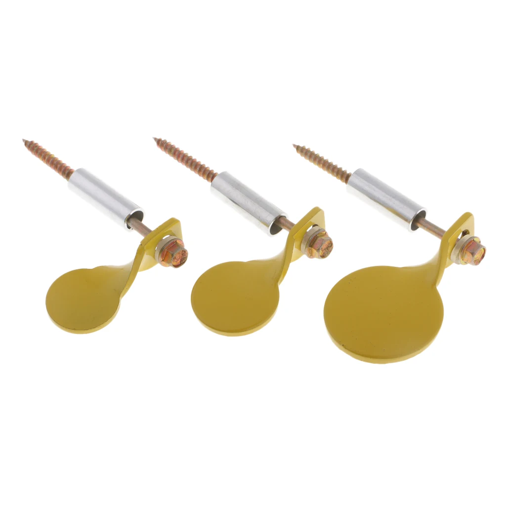 3pcs Spinning Target Screwed-type Stainless Steel Plinking Target for Men Women Hunting Training Practice Equipment