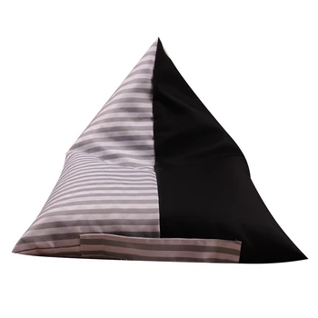 

Large Capacity Stripes Waves Beanbag Stotage Bag Washable Pouch Chair Sleeve Fashion With Handle Home Stuffed Toys Living Room