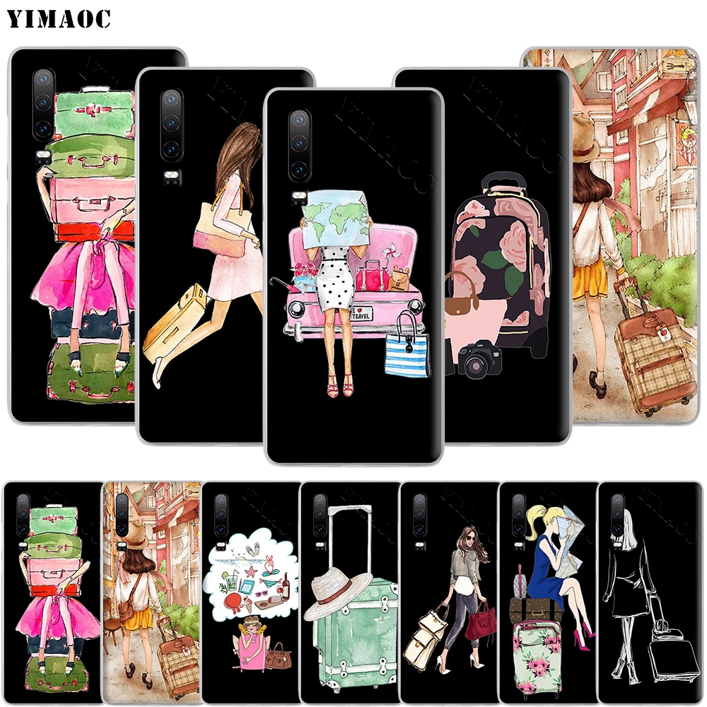 Модный Дорожный Чехол YIMAOC для телефона девушек Huawei P8 P9 P10 P20 P30 Lite Pro P Smart Z 2018 2019 |