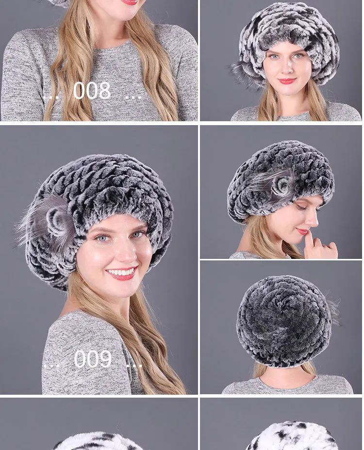 Hot Sale Natural Silver Fox Fur Women Winter Hat Knitted Cap Women Hat Fox Fur Bomber Hat Female Ear Warm Winter Must