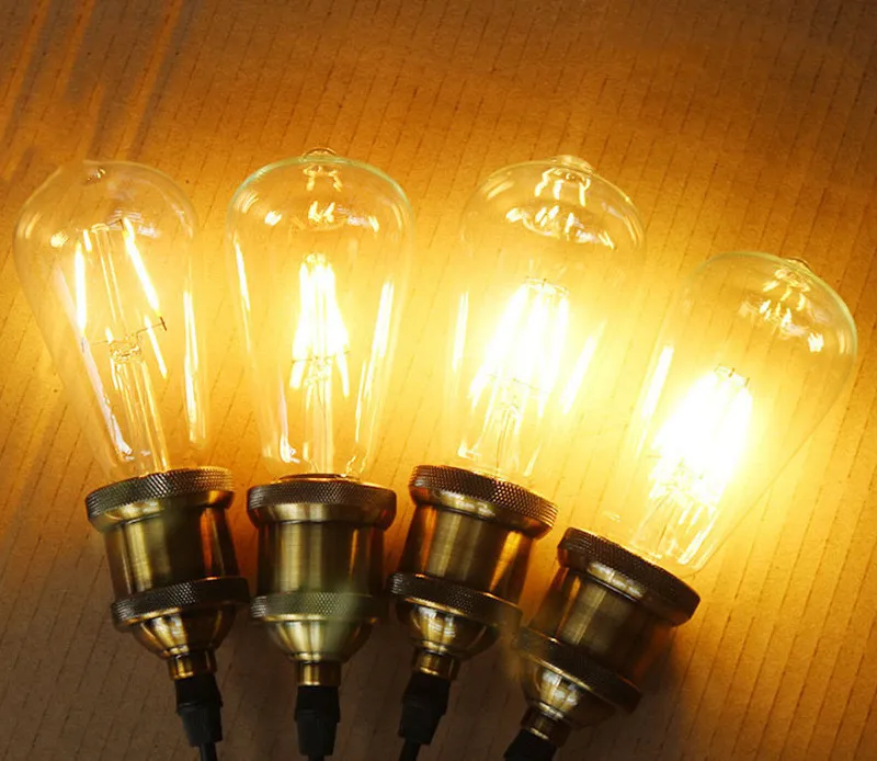 Edison Light Bulb Ampoule E27 Vintage Decor Incandescent Lamp 220V 12W ST64 Filament Light Bulb Lampada Retro Edison Lamp