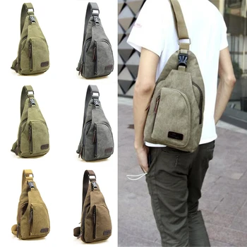 

Useful Man Chest Sling Crossbody Bag Casual Travel Canvas Messenger Bag Back Chest Bags Men's Shoulder Bag 5Colors bolsos