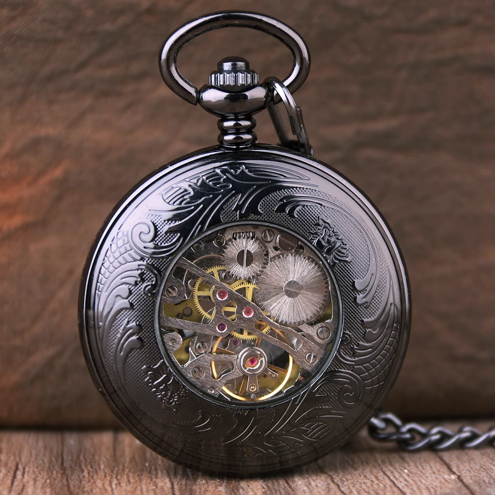 Retro-Black-Flower-Hollow-Mechanical-Pocket-Watch-For-Mens-Steel-Steampunk-Unique-Womens-Mens-FOB-Chain (2)