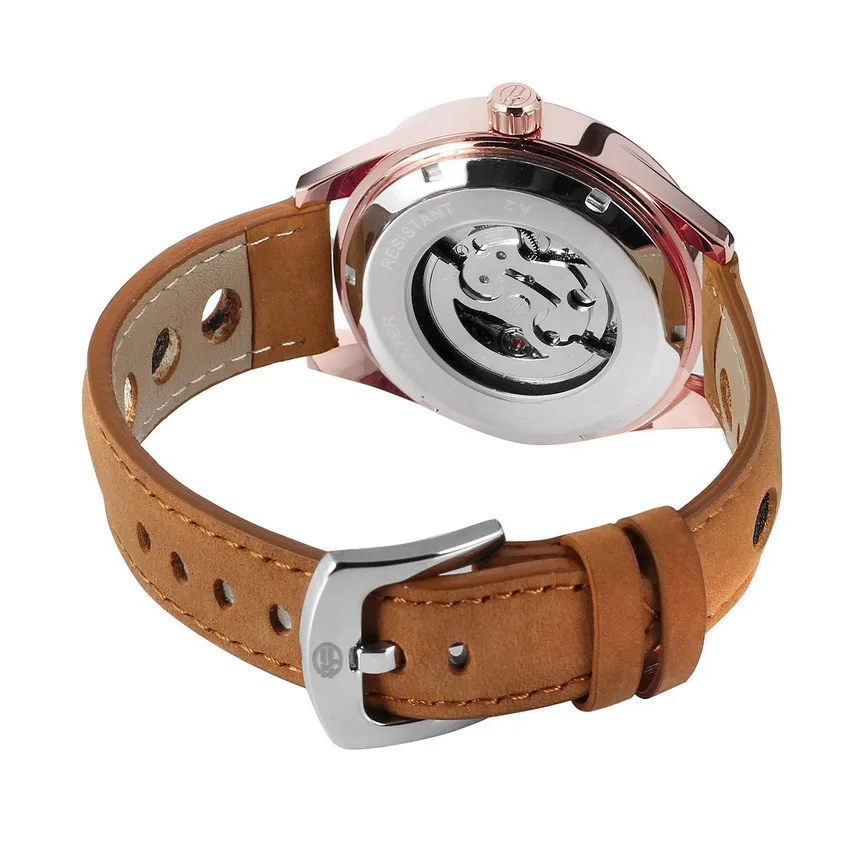 

Forsining Fuji of MEN'S Watch Automatic Analog Watch Back through Hollow out Business Casual, Genuine Leather