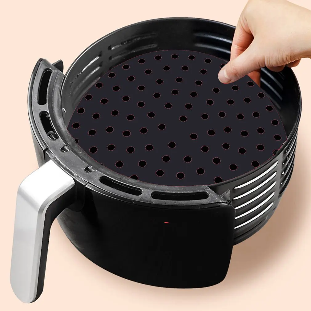 New Air Fryer Liner Silicone Mats Air Fryer Accessories Non-stick Durable Pad Steaming Basket Round Mat Baking Tools