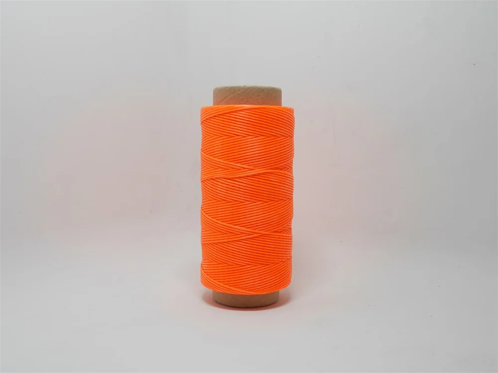 Fluo orange 8010 Отличное качество, Прошитые кожаные туфли, черные, 33 цвета, 1,0 мм, полиэстер, вощеное покрытие, шнур, плетеная нить, длина 170 м - Цвет: Fluo orange 8010