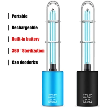 

Rechargeable UV disinfection lamp Built-in lithium battery USB Charged 2 In 1 disinfection lamp Sterilizer Ultraviolet Lights